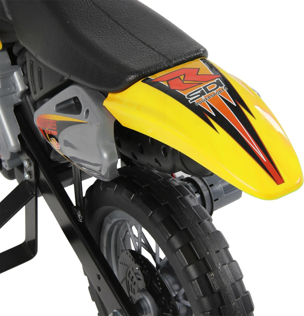 Moto Cross Electric pentru Copii HOMCOM cu Role, Galben | Aosom Romania
