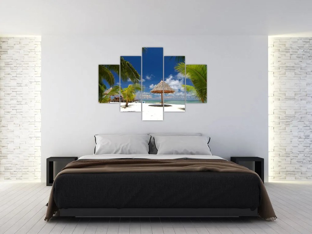 Tablou - Plajă cu nisip alb (150x105 cm)