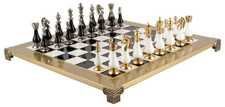 Joc de sah Classic Metal Staunton Pearl