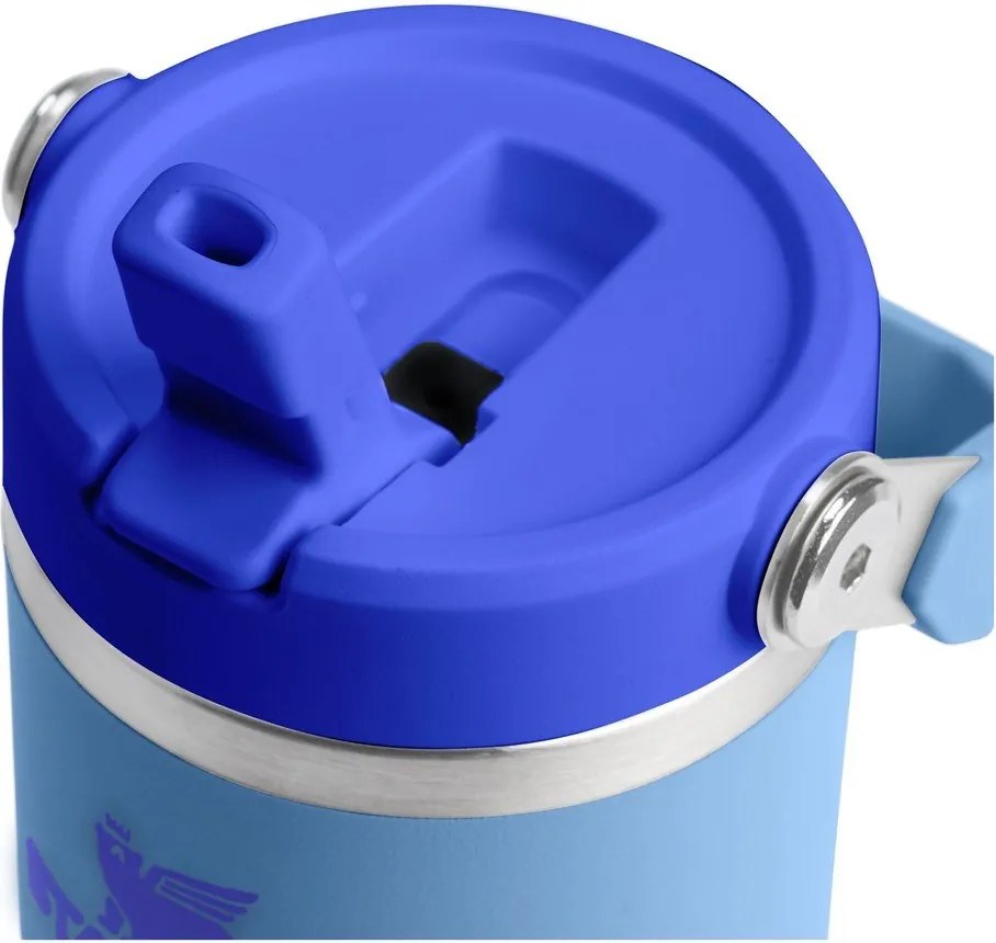 Termos albastru din oțel inoxidabil 410 ml IceFlow™ Flip Straw 2.0 Tumbler Blue Sky – Stanley