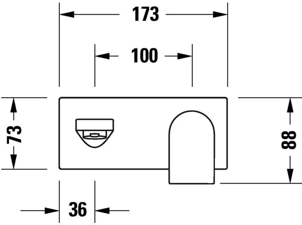 Duravit Tulum baterie lavoar ascuns crom TU1070004010