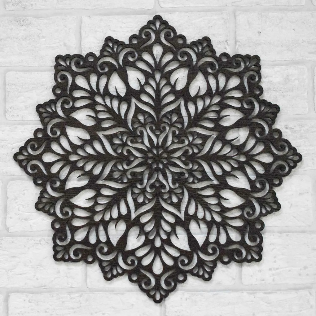 DUBLEZ | Tablou din lemn pentru perete - Mandala Fericirii