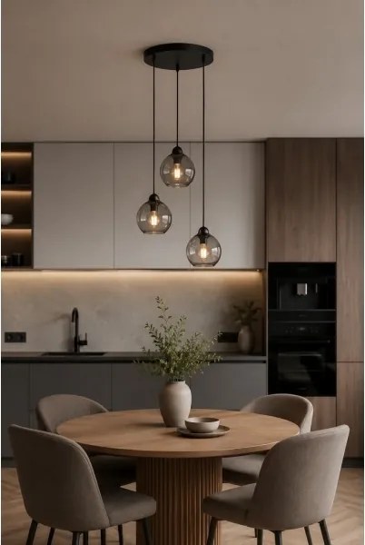 Lustră pe cablu UNO 3xE27/60W/230V neagră