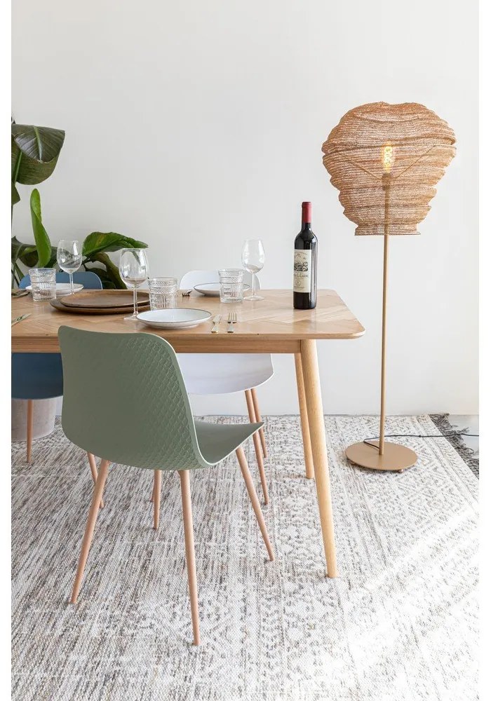 Masă de dining cu aspect de lemn de stejar 90x180 cm Fabio – White Label