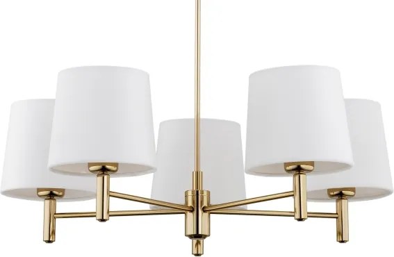 Brilagi - Candelabru cu tijă MONTE 5xE27/60W/230V crem/auriu