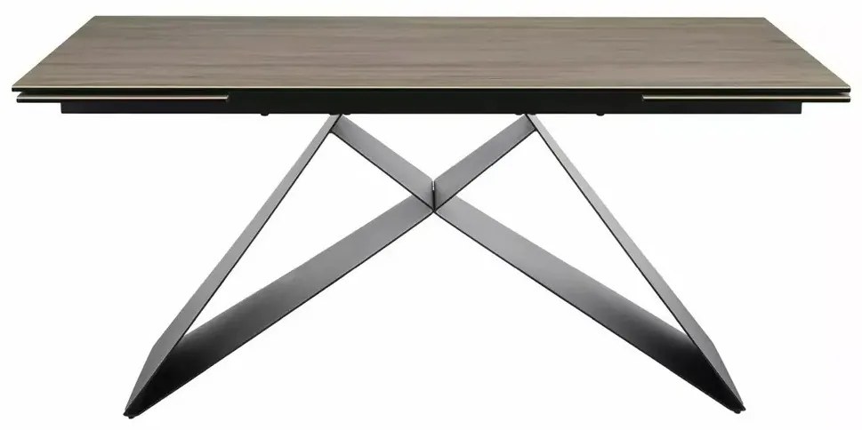 Masa extensibila Westin Ceramic SABBIA maro deschis/negru mat L160-240 cm