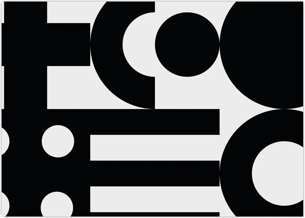 Tablou pe sticlă - Abstracție geometrică N⁰3 (70x50 cm)