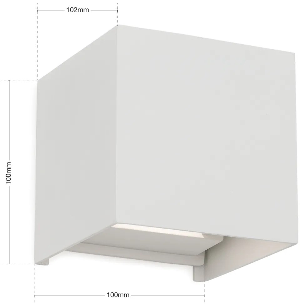 Aplica LED de exterior design modern ambiental IP54 Cube alba