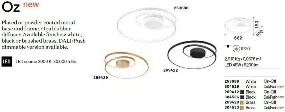 Lustra / Plafoniera LED design modern circular OZ PL dali alama