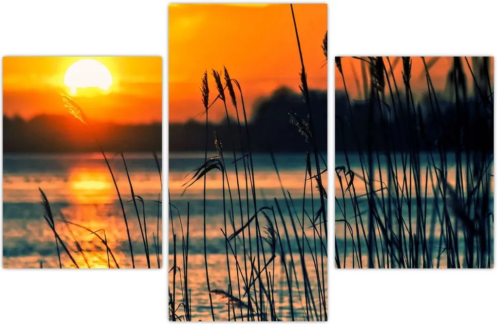 Tablou - Apus de soare la lac (90x60 cm)