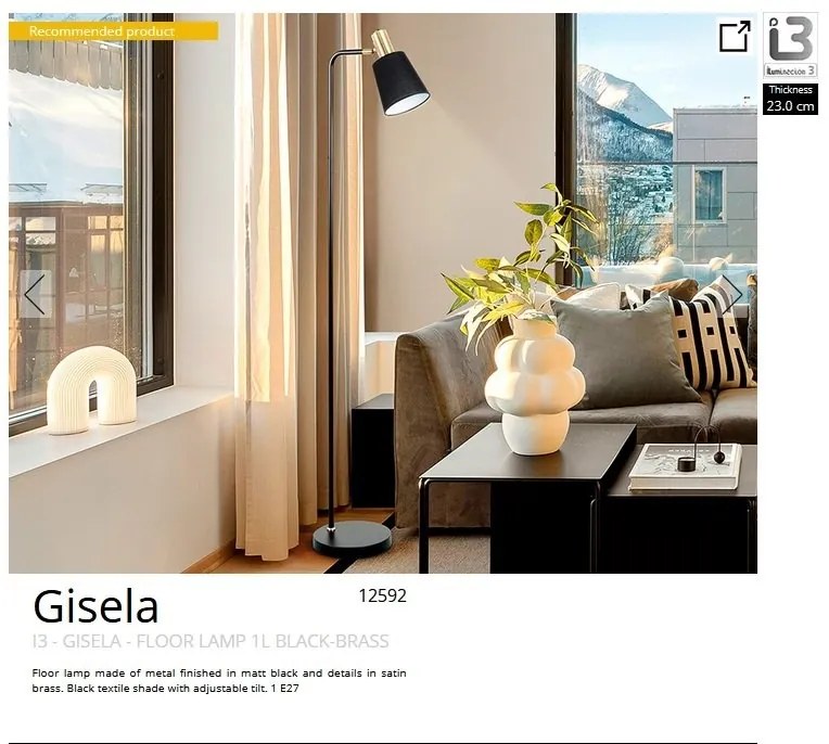 Lampadar/Lampa de podea design moderm Gisela