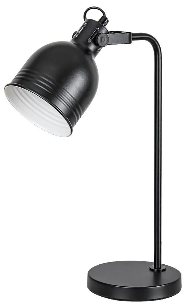 Veioza, lampa de masa design industrial Flint negru