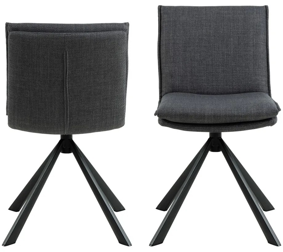 Scaun de dining gri închis Flynn – Actona