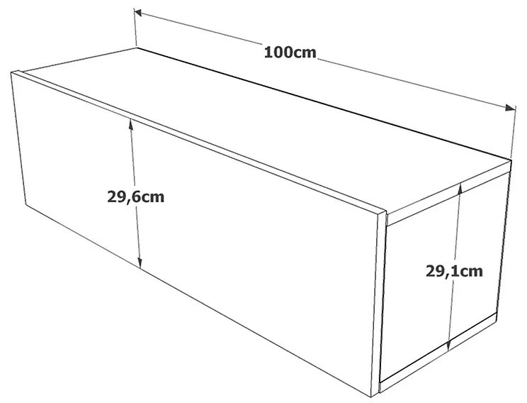 Comoda TV de perete Serit sonoma color 100x31.6x29.6cm