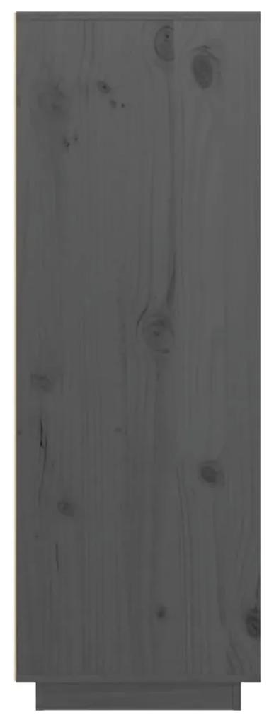 Dulap inalt, gri, 89x40x116,5 cm, lemn masiv de pin 1, Gri