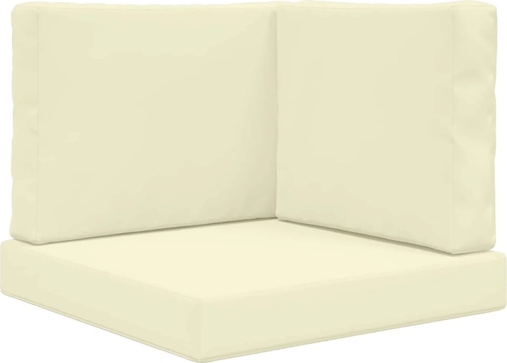 vidaXL Perna pentru canapea de exterior 3 pcs Crem Poliester