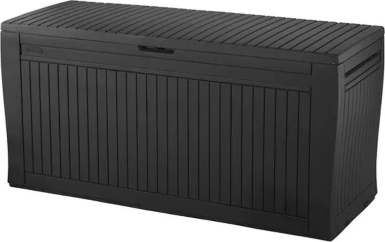 Ladă confortabilă din plastic pentru grădină 270 L grafit