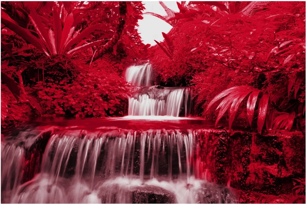 Tablou - Cascade indoneziene în roșu (90x60 cm)