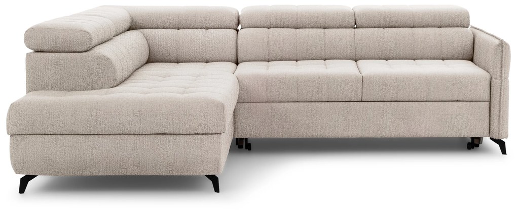 Canapea extensibilă colț stânga Elarias L - șenil bej Perfect Harmony 07