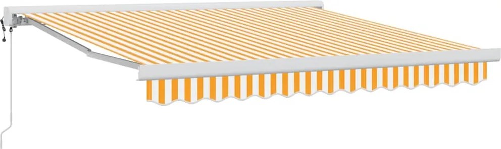 vidaXL Copertină Galben și alb 300 x 250 x 165 cm