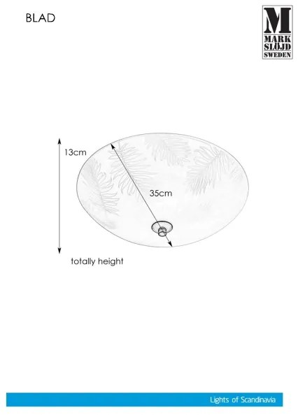 Plafonieră Markslöjd 107754 BLAD 2xE14/40W/230V d. 35 cm