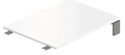 Element de actiune Creator 80 x 60 cm, baza grafit, fara picioare, alb