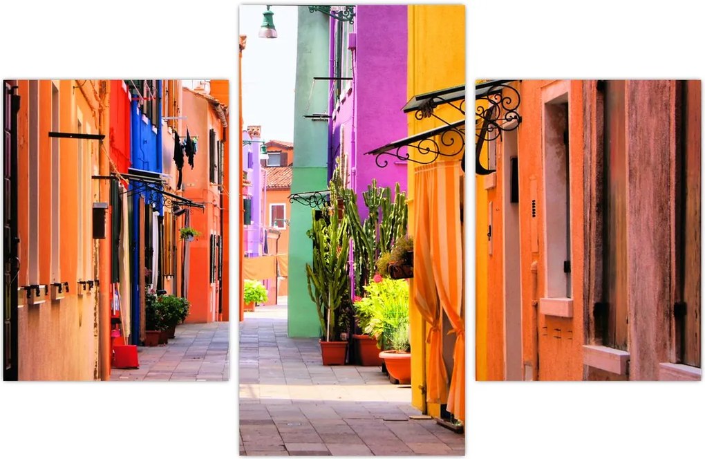 Tablou - Casa colorată în Burano, Veneția (90x60 cm)