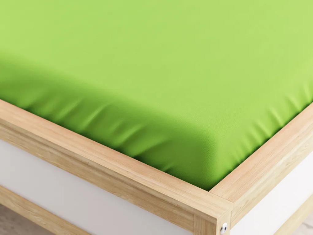 Cearsaf Jersey cu elastic verde 200 x 220 cm