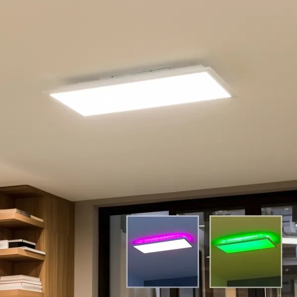 Panou LED aplicat RGBW, reglabil în intensitate, LED/22W/230V 2700-6500K 29,5x59,5 cm + telecomandă