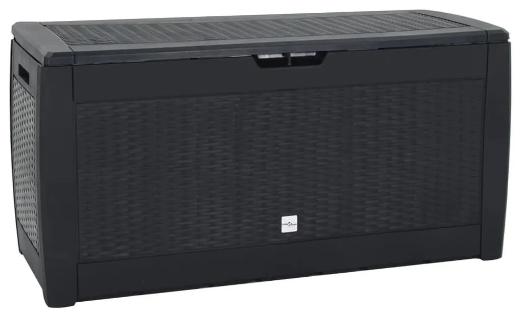 vidaXL Ladă depozitare de grădină antracit 119x48x60 cm polipropilenă
