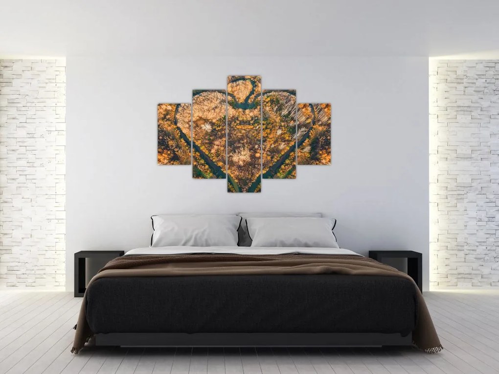 Tablou - Râu în formă de inimă (150x105 cm)