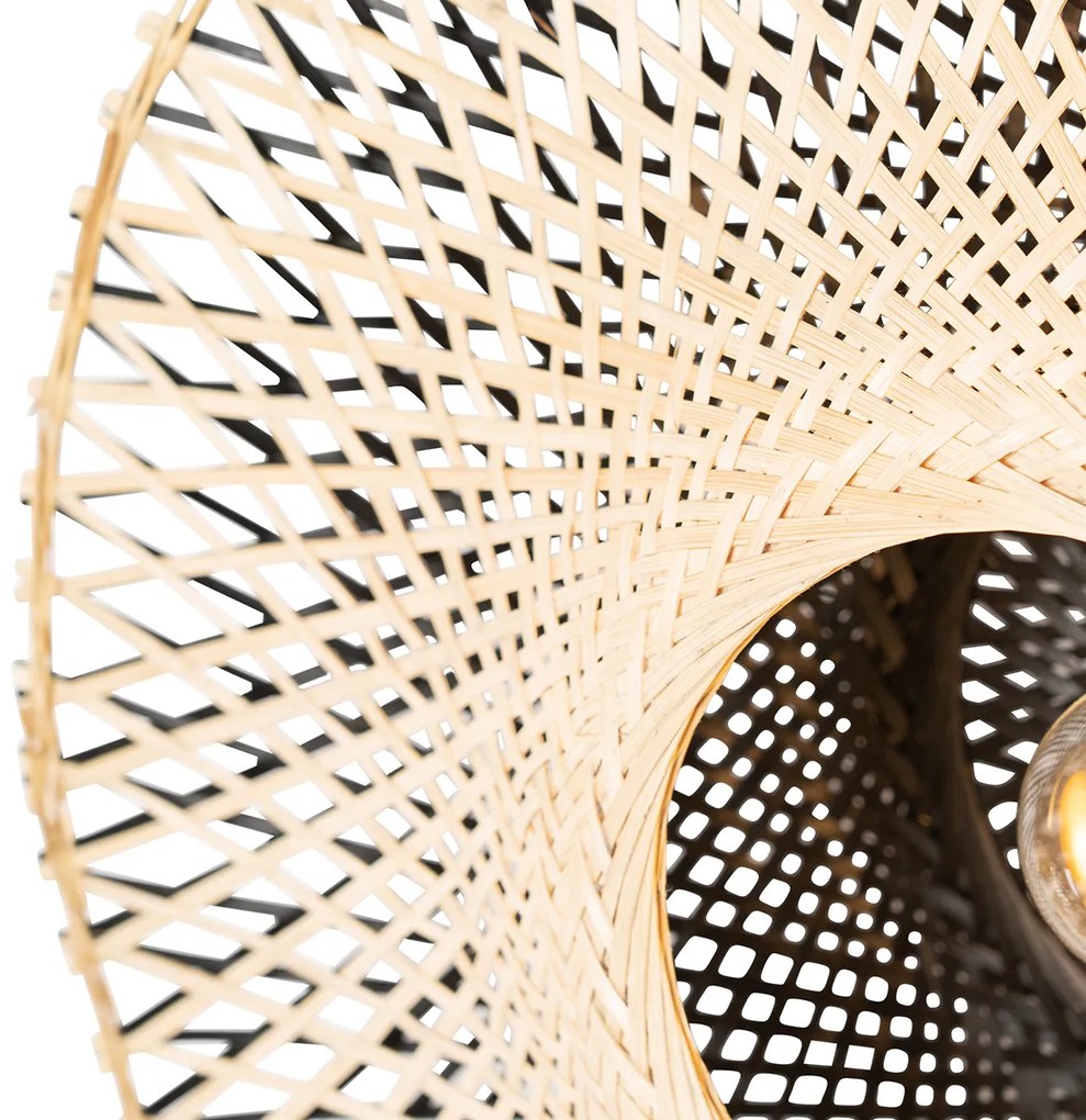 Lampă de perete inteligentă din bambus 50 cm cu priză, inclusiv Wi-Fi A60 - Rina