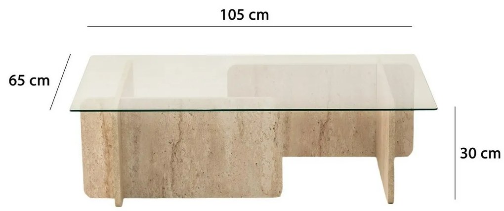 Măsuță de cafea Escape Travertine