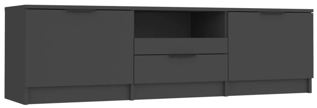 811449 vidaXL Comodă TV, negru, 140x35x40 cm, lemn prelucrat