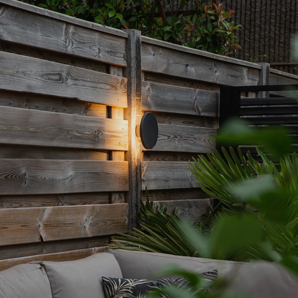 Aplică de perete de design gri 16,5 cm cu LED - Skyf