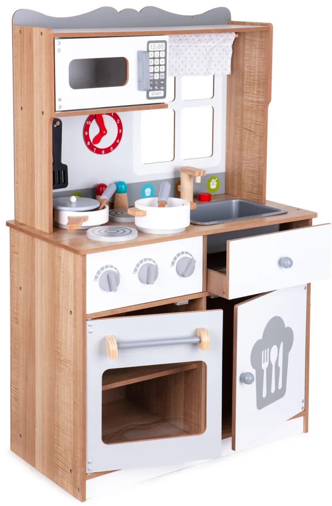 Bucătărie din lemn pentru copii cu accesorii,