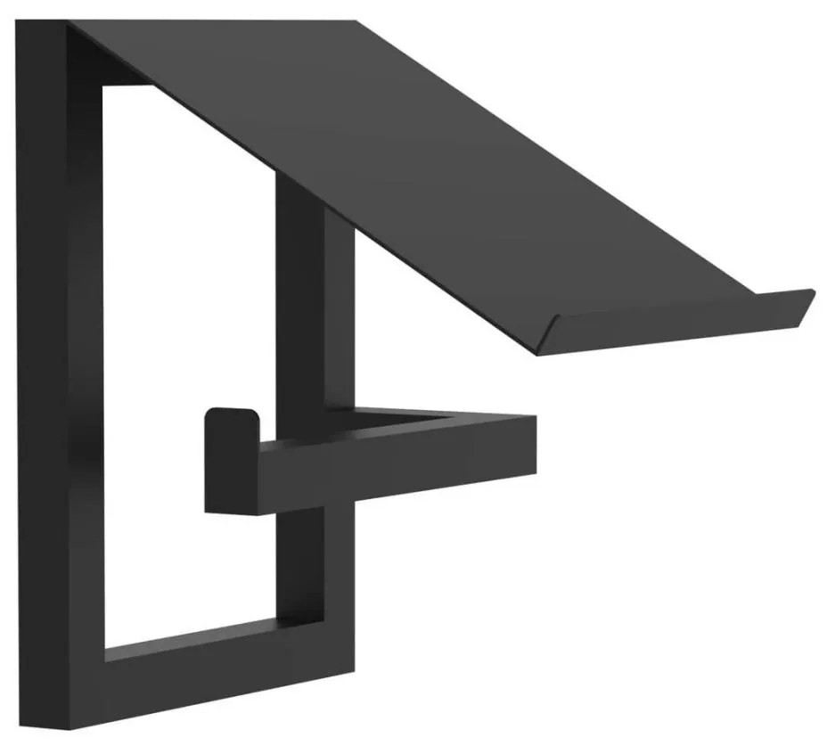 Suport de hârtie igienică de perete 17x15 negru