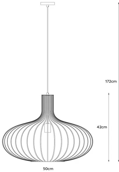 Lucide 78374/50/30 - Lampa suspendata MANUELA 1xE27/60W/230V negru 50 cm