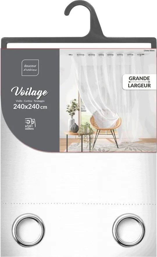 Perdea albă din voal 240x240 cm Lissea – douceur d'intérieur