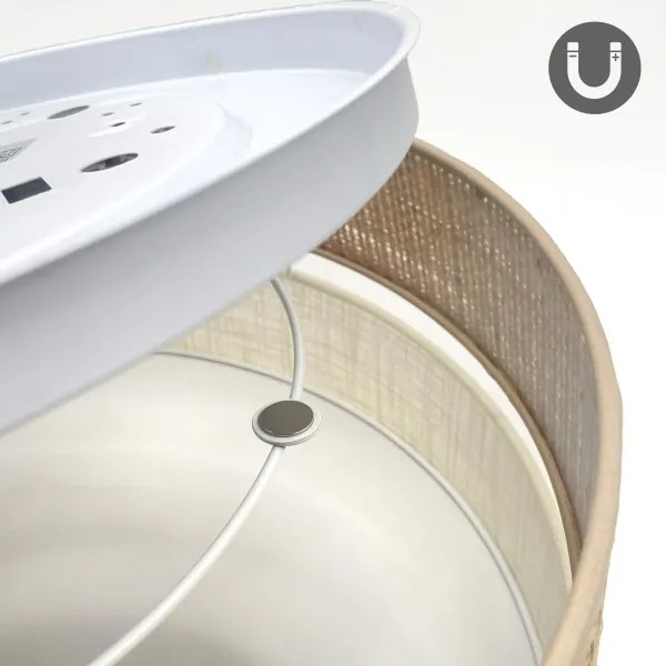 Plafonieră LED SIRJA BOHO LED/20W/230V, Ø 35 cm, bej/crem