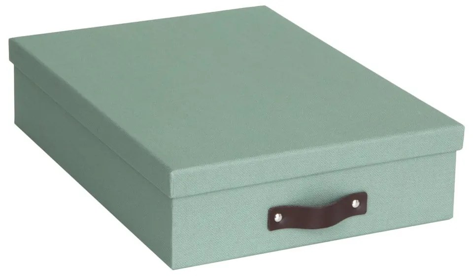 Organizator verde pentru documente din carton Oskar Canvas Paper Laminate – Bigso