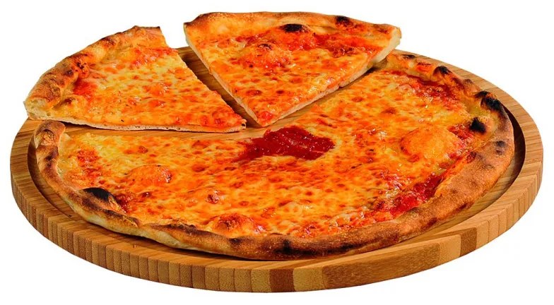 Tava de servire din bambus Kesper 58463, 32 cm, potrivită pentru pizza, maro