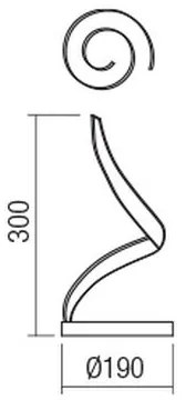 Redo 01-1816 - Lampă de birou LED TORSION, 11W/230V, bronz