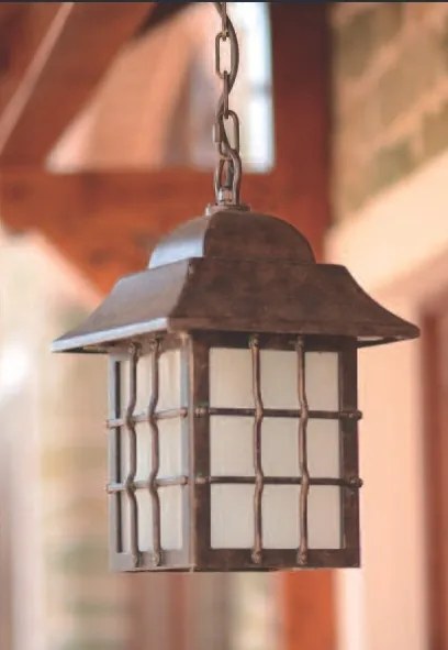 Pendul iluminat exterior din fier forjat, HL 2586
