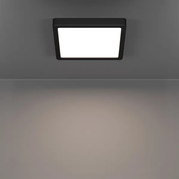 Eglo 901374-LED FUEVA-Z, plafonieră de baie dimabilă LED RGBW, 10,5W/230V, 22x22cm, IP44, negru