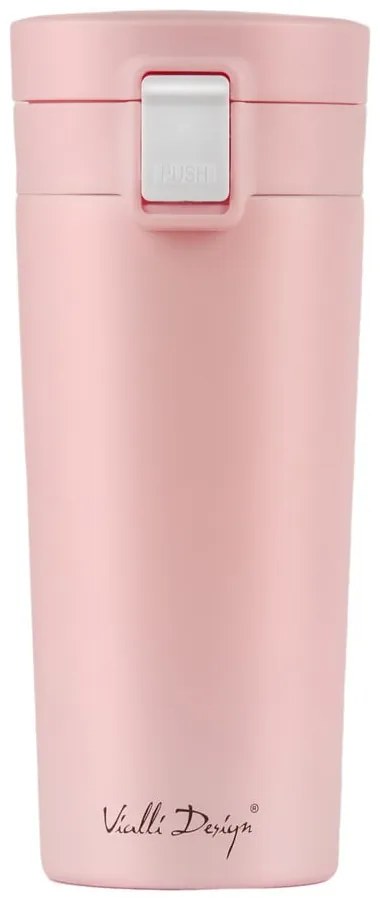 Cană termică Vialli Design Fuori, 400 ml, roz