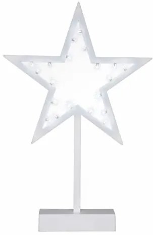 Decorațiune de Crăciun - stea pe suport, 38 cm, 20 LED-uri