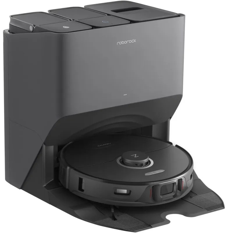 Robot aspirator cu statie automatizata Roborock S8 Pro Ultra, 50W, Wi-Fi, 6000Pa, 750ml, 300m2, Autonomie pana la 180 min, Turbo, Control vocal, Negru