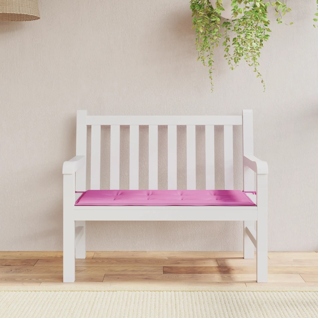 vidaXL Pernă pentru bancă de grădină roz 120x50x4 cm Țesătură Oxford