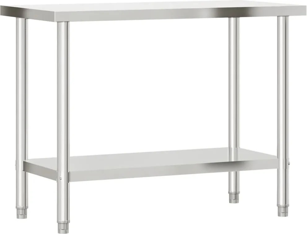 vidaXL Masă de lucru pentru bucătărie, 110x55x85 cm, oțel inoxidabil